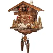 Engstler - 458_Q - Koekoeksklok - Kwarts - Notenhout - 27 cm