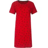 Temptation Dames Bigshirt - all-over print - Rood - Maat M