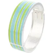 Behave - Groene bangle met blauwe strepen - Zomertrend - Voor dagelijks gebruik