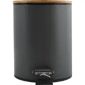 Spirella Pedaalemmer 3L - ADONIS - Prullenbak Badkamer - Bamboo - Grijs