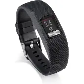 INF Geschik voor Garmin Vivofit 4 Armband Zwart (L)