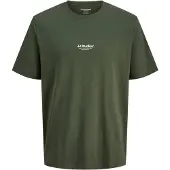 Jack & Jones Junior Shirt 'JJESOHO' donkergroen / wit