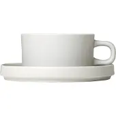 Blomus Theekop & Schotel Pilar Moonbeam (Set van 2)