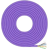 Aisens - A135-0748 - RJ45-netwerkkabel LSZH Cat.6 UTP Stijf AWG23 CCA (Alliage), Paars, 305M