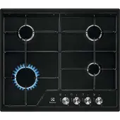 Electrolux EGS6424K, zwart, inbouw, 60 cm, gasfornuis, 4 zones