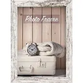 Zep - Houten fotolijst wit/bruin Nelson 6 voor foto formaat 40x50 - V21546