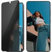 PanzerGlass Screenprotector geschikt voor Samsung Galaxy S25 Edge Glazen | Ultra-Wide Fit Privacy Screenprotector Privacy - Case Friendly - Zwart