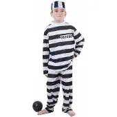 Vegaoo Gevangene boevenpak voor kinderen - Verkleedkleding - Maat 104/116