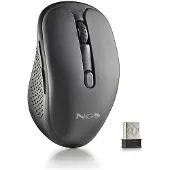 NGS EVO PEEP, muis voor rechtshandigen, met laser, draadloos via RF en Bluetooth, 3200 DPI, zwart