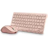 NGS FANTASY (QUERTY, ES), Mini, Draadloos, RF draadloos + Bluetooth, QWERTY-lay-out, Roze, Inclusief muis
