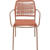 Kare design Tuinstoel met armleuningen Madagascar rood