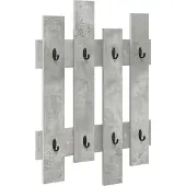 vidaXL Wandgemonteerde kapstok Muurmontage Beton Grijs 60 x 3 x 82 cm