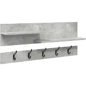 vidaXL Wandgemonteerde kapstok Muurmontage Beton Grijs 90 x 15 x 36 cm
