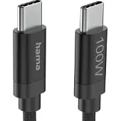 Hama kabel, 3 meter, USB-C, USB-C, USB 2.0, 0,48 Gbit/s, zwart