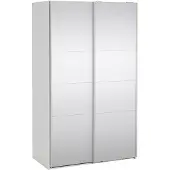 Ebuy24 Catania schuifdeurkast 2 deuren met spiegel 120x200cm wit.