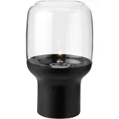 Stelton Hoop hurricane waxinelichtjeshouder Ø10 cm Zwart