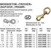Kong Italy Swivel Snap-hook 10 Units Goud 121 mm
