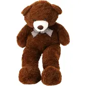 Merkloos XXL Knuffelbeer Pluche Donkerbruin, 120cm