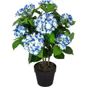 Homescapes kunstplant blauw 'hortensia' in pot, 70 cm