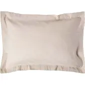 Homescapes linnen kussensloop met opstaande naad - beige-naturel, 50 x 90 cm