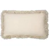 Mars & More kussen schaap krulhaar linnen beige 30x50cm