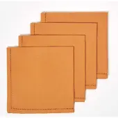 Homescapes katoenen servetten, set van 4, terracotta