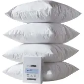 Homescapes set van 4 waterdichte kussenbeschermers – polyester & TPU coating – met ritssluiting – 65x65 cm – OEKO-TEX – ademend & hypoallergeen