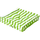 Homescapes zitkussen brede strepen groen 40 x 40 x 10 cm