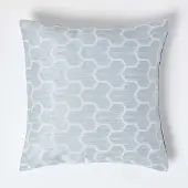Homescapes Blauwe geometrische kussenhoes 45 x 45 cm
