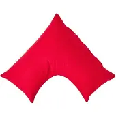 Homescapes Percale Katoen V-Kussensloop - Rood - 100% Egyptisch Katoen - 200TC - 38 x 76 cm