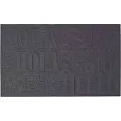 Homescapes - Zwarte PVC deurmat Hallo Dik - duurzaam - antislip