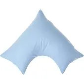 Homescapes Percale Katoen V-Kussensloop - Lichtblauw - 100% Egyptisch Katoen - 200TC - 38 x 76 cm