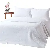 Homescapes Witte Diamant Sprei 230 x 260 cm