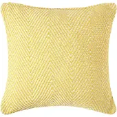 Homescapes Halden geel katoenen Chevron kussenhoes 45 x 45 cm