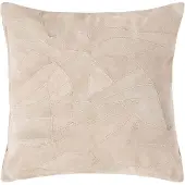 Homescapes patchwork leren kussen crème-beige, 45x45 cm