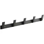 Sotech Blackline ALBUS-haakrail 450 mm met 5 haken zwart wandkapstok Kapstok