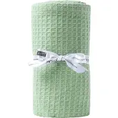 Homescapes - Wafel babydeken - 100% biologisch katoen - pastelgroen - 90x110 cm