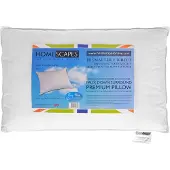 Homescapes - Microvezel hoofdkussen met eendenveren kern - 50x75 cm