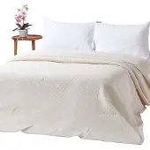Homescapes Crèmewitte Diamant Sprei 230 x 260 cm