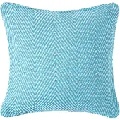 Homescapes Blauwe Halden Katoenen Chevron Kussenhoes 60 x 60 cm