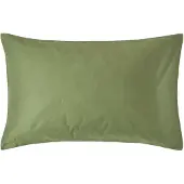 Homescapes Biologisch Kussensloop 50x75 cm – Mosgroen – 100% Egyptisch Katoen Satijn – Draaddichtheid 400