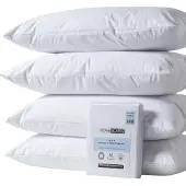 Homescapes set van 4 waterdichte kussenbeschermers – polyester & TPU coating – met ritssluiting – 40x80 cm – OEKO-TEX – ademend & hypoallergeen