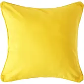 Homescapes Gele katoenen kussenhoes 60 x 60 cm