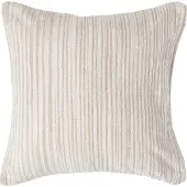 Homescapes Beige gestreepte chenille kussenhoes 45 x 45 cm