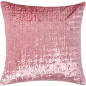 Homescapes Luxe roze geplet fluwelen kussenhoes 40 x 40 cm