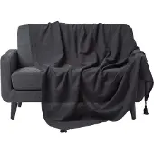 Homescapes Rajput sprei, 100% katoen, zwart, 150 x 200 cm
