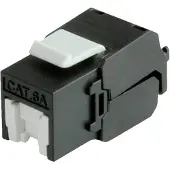 Roline Cat.6A (Klasse EA) Keystone, RJ45, niet afgeschermd, zonder gereedschap, zwart