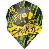 Harrows Savage Yellow Green NO6- Dart Flights