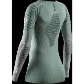 X-Bionic Invent Fx Shirt Lange Mouwen Dames - Salie Groen/Lichtgrijs/Optisch Wit - Maat L