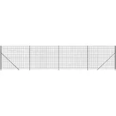 vidaXL Gaashek met grondplaat, antraciet, 2x10 meter